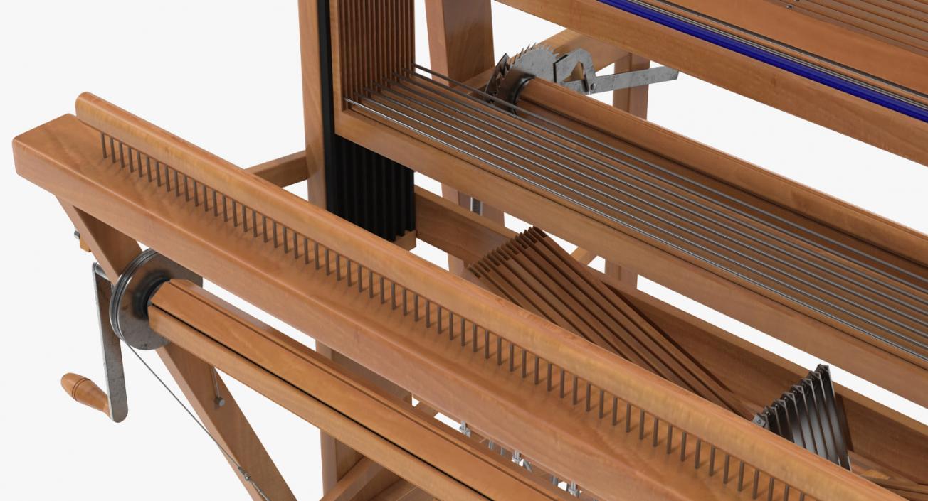 Vintage Wooden Loom 3D model