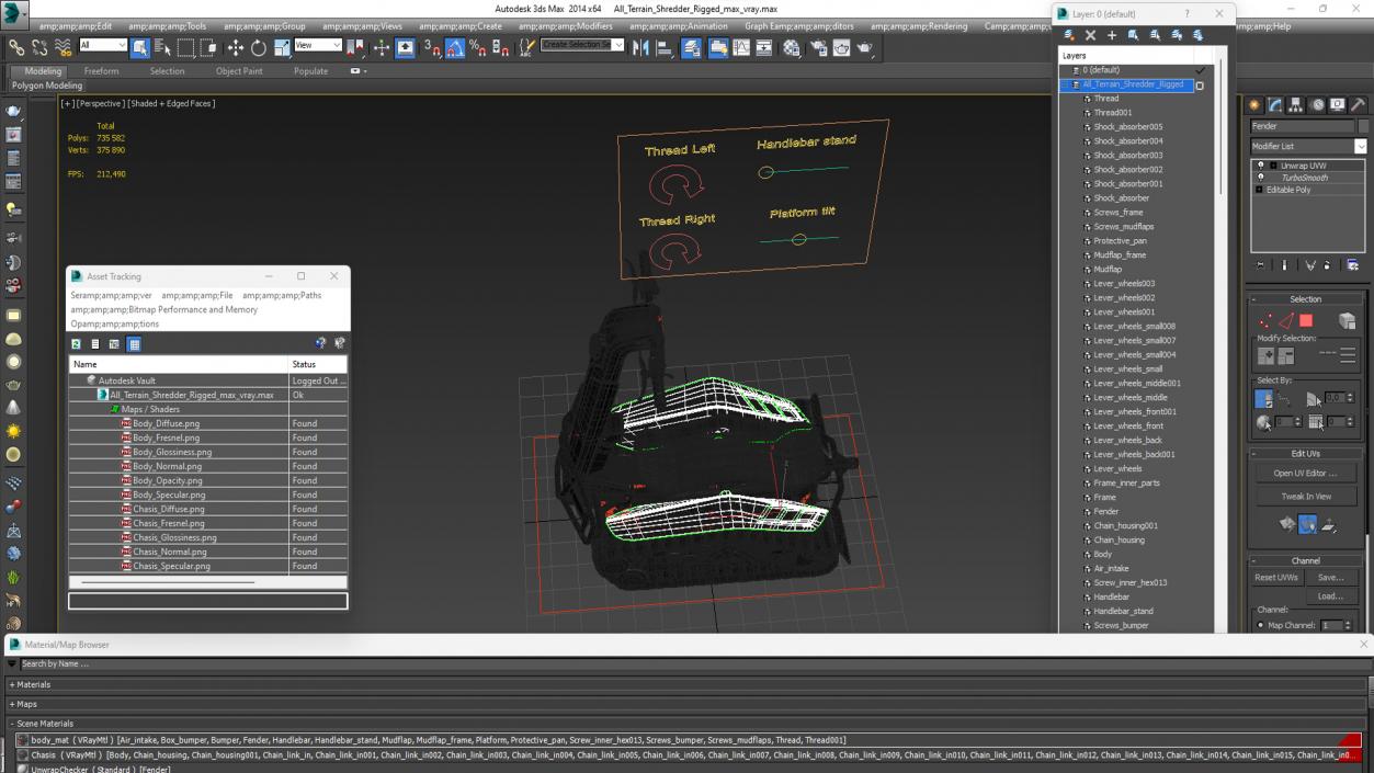 All Terrain Shredder Rigged 3D