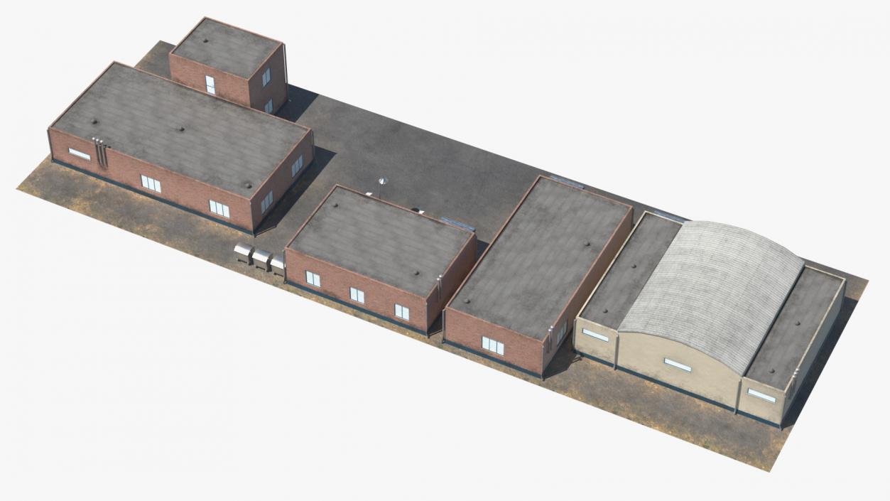 3D Factory Buildings Collection model