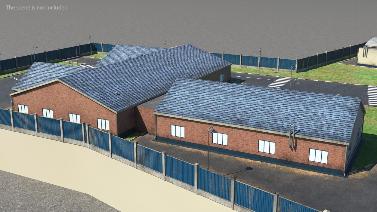 3D Factory Buildings Collection model