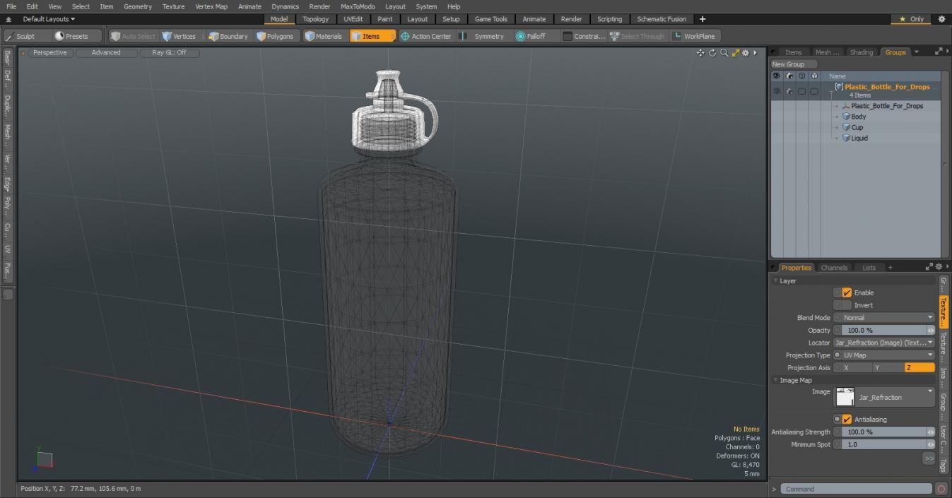 Plastic Bottle For Drops 3D model