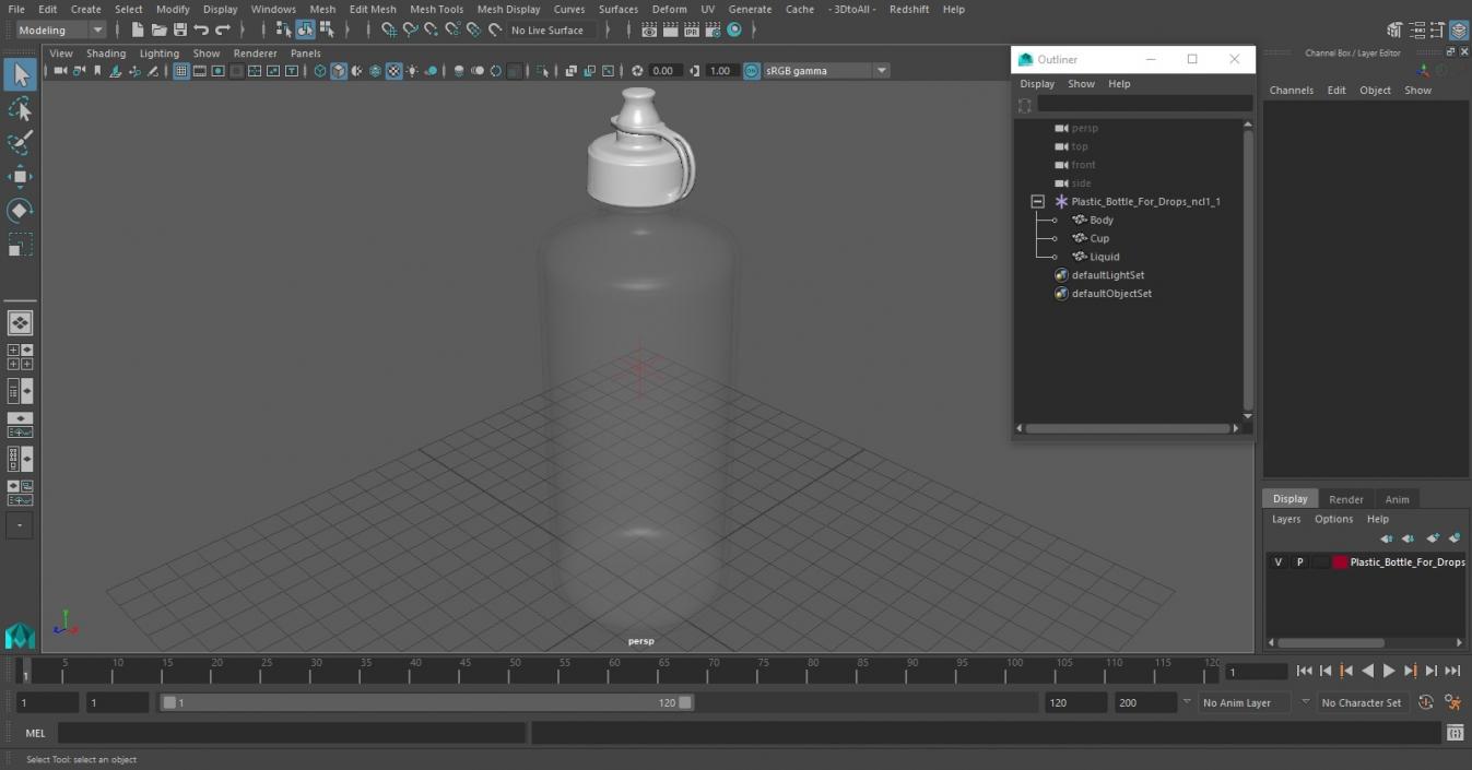 Plastic Bottle For Drops 3D model