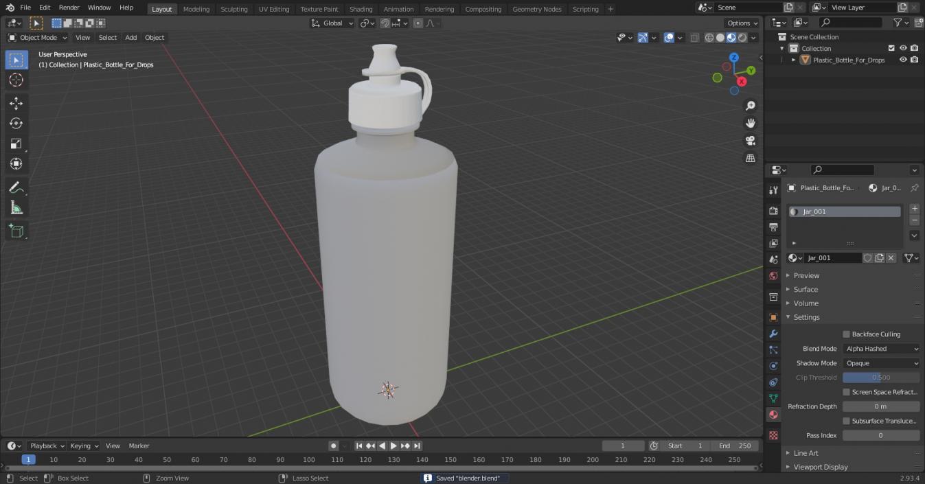 Plastic Bottle For Drops 3D model