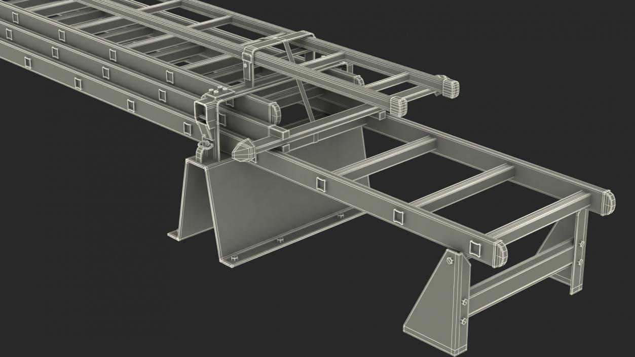 3D Folded Fire Ladder model