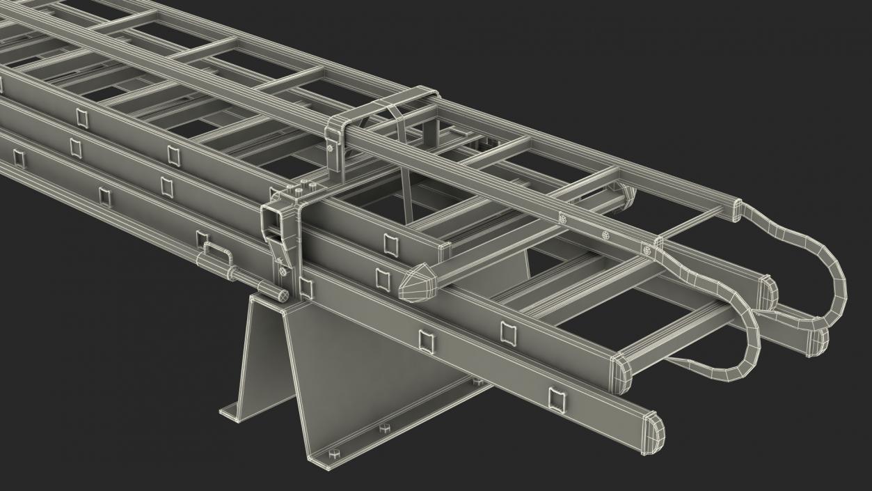 3D Folded Fire Ladder model