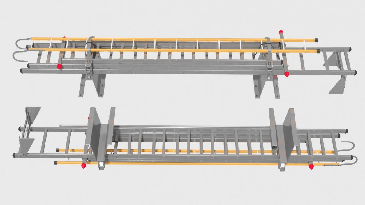 3D Folded Fire Ladder model