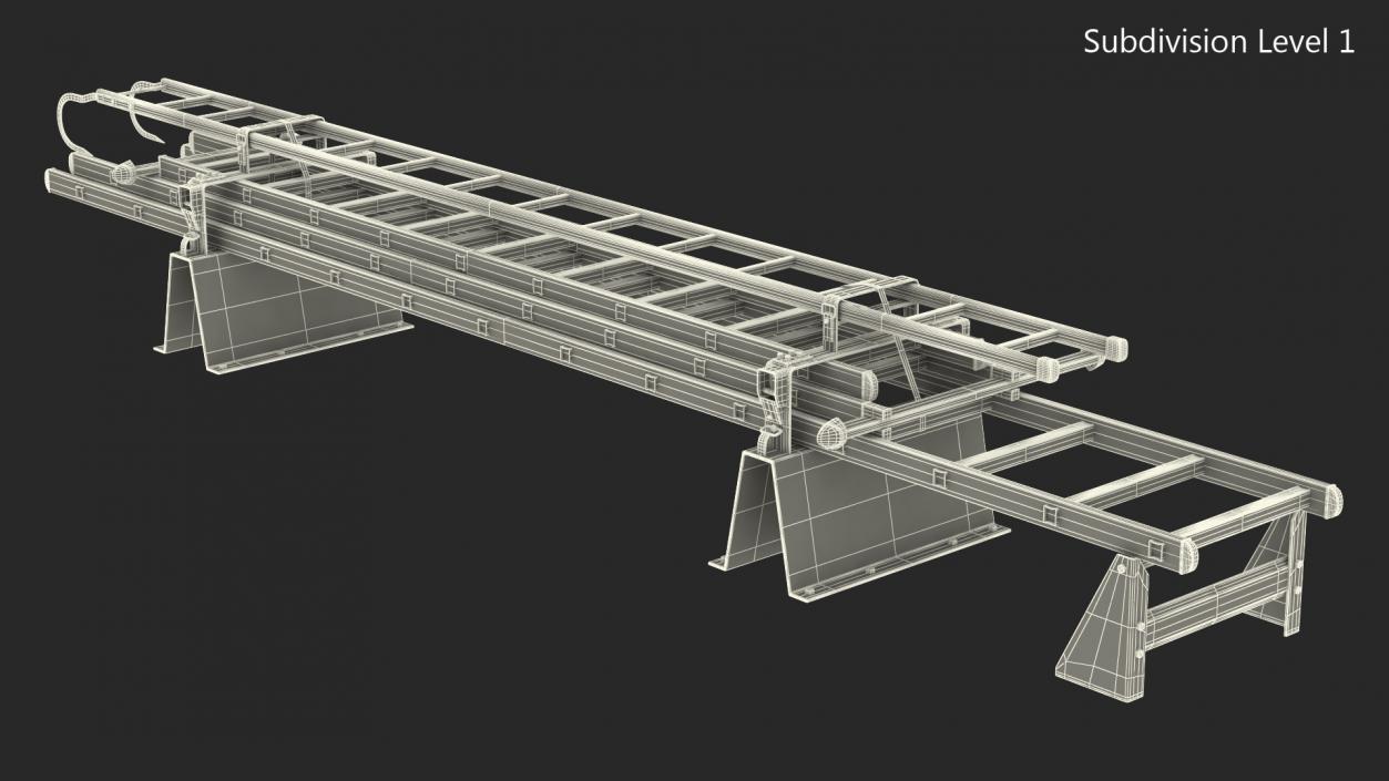 3D Folded Fire Ladder model