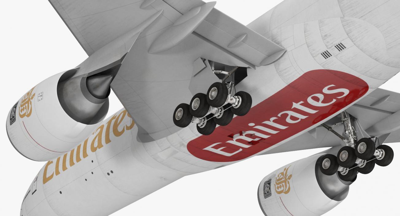 3D model Boeing 777 Freighter Emirates Airlines Rigged