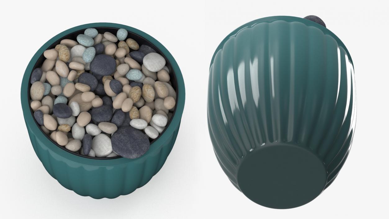 3D model Planter with Pebbles