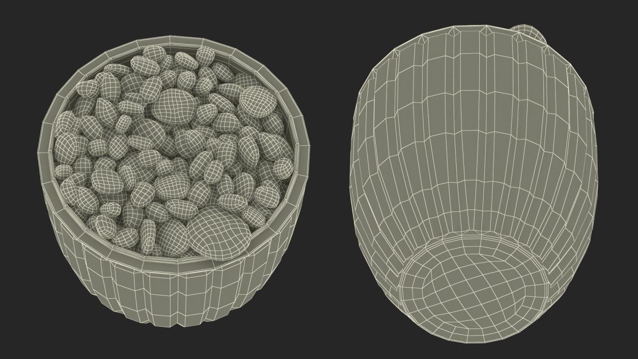 3D model Planter with Pebbles