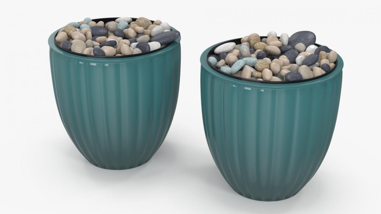 3D model Planter with Pebbles