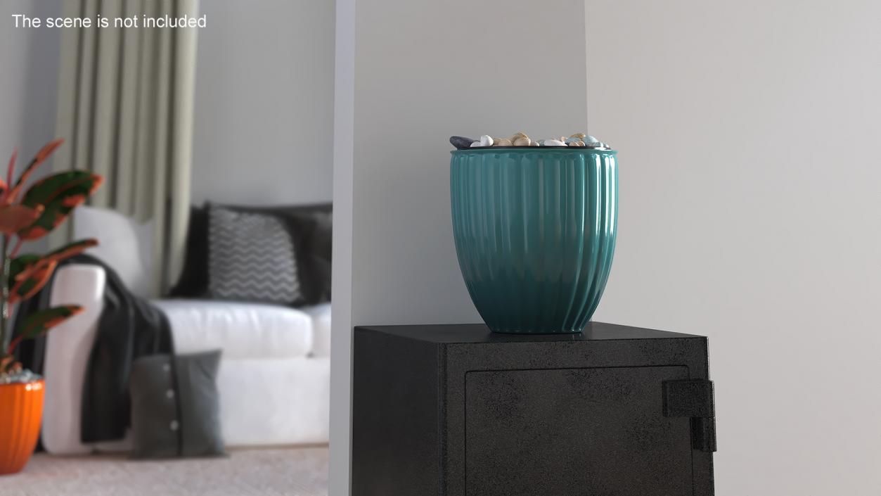 3D model Planter with Pebbles