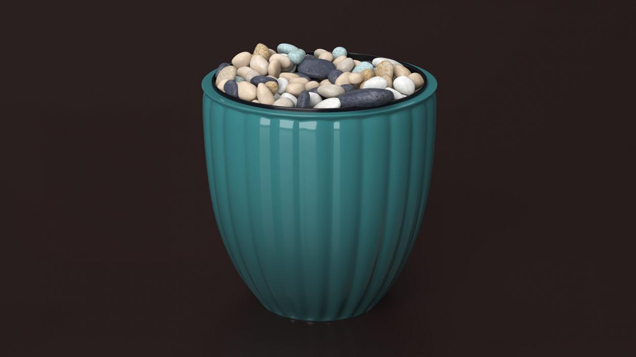 3D model Planter with Pebbles