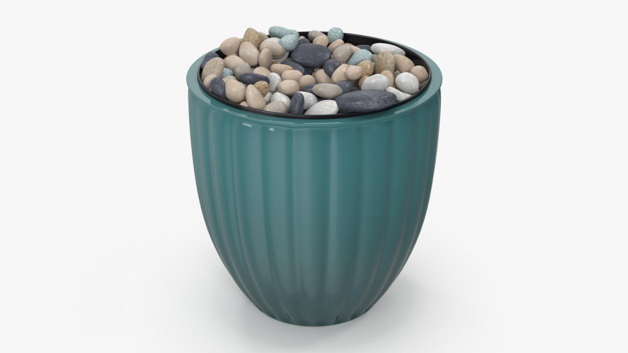 3D model Planter with Pebbles