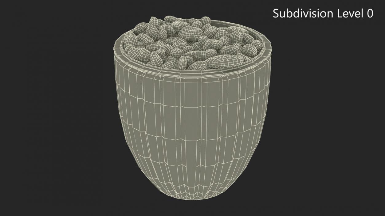 3D model Planter with Pebbles