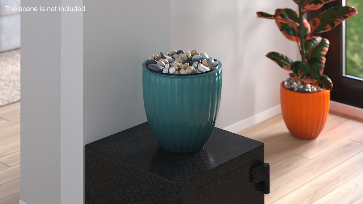 3D model Planter with Pebbles