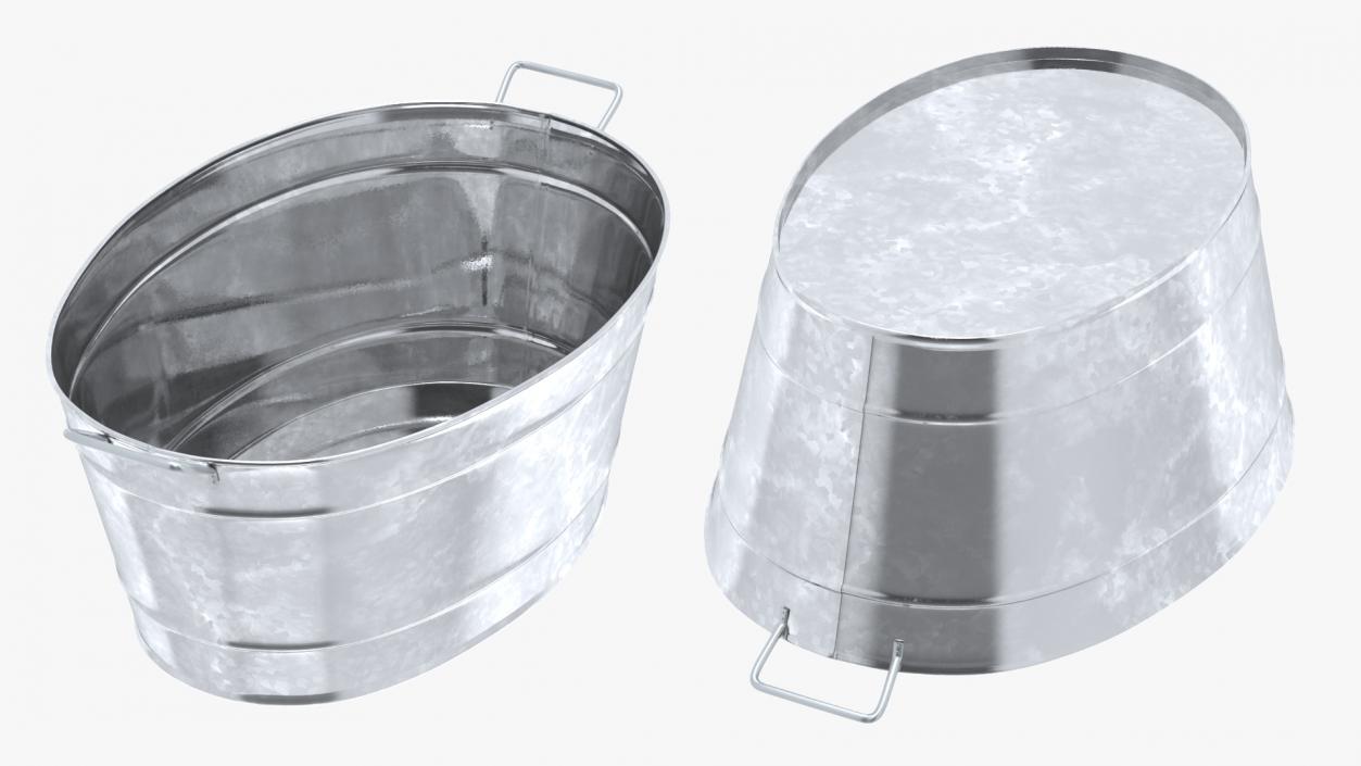 Galvanized Steel  Tub Collection 3D