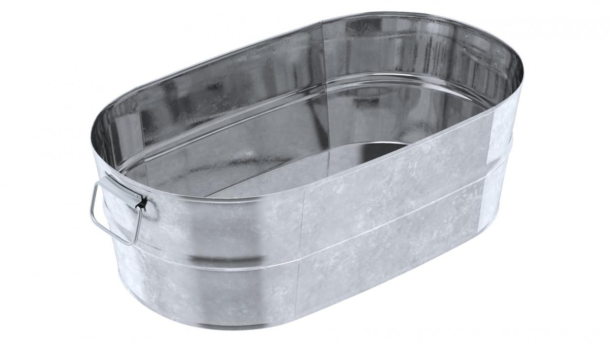 Galvanized Steel  Tub Collection 3D