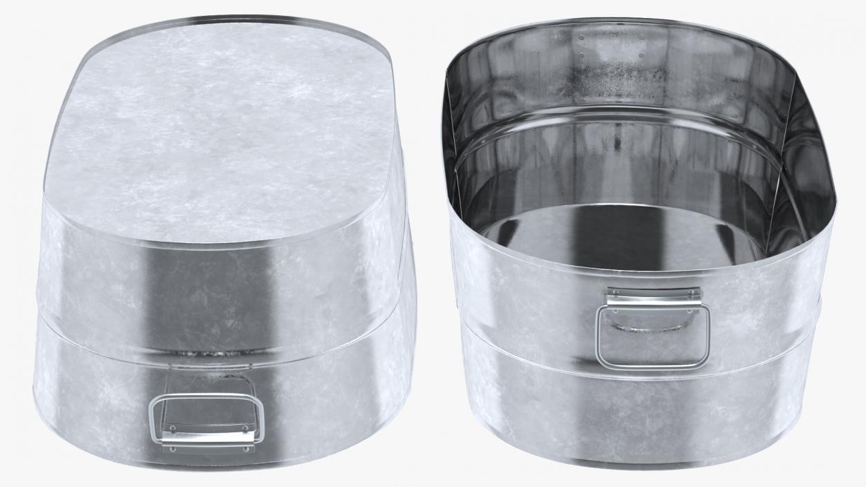 Galvanized Steel  Tub Collection 3D