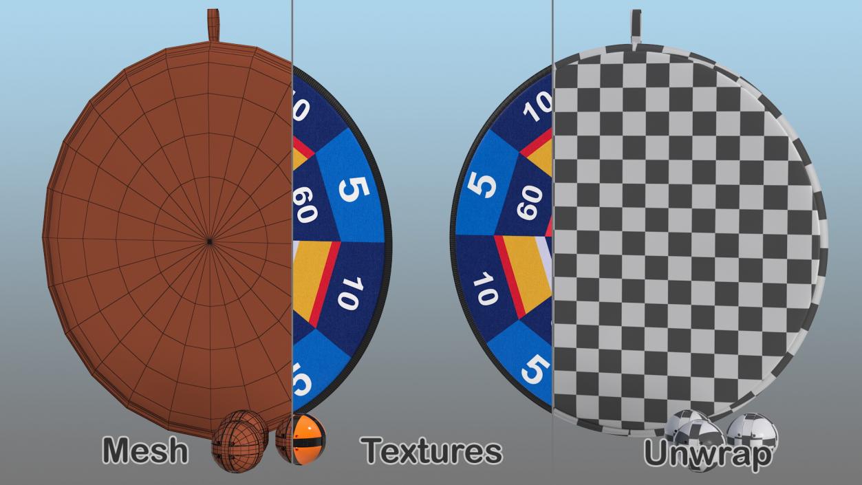 3D model Canaveral Velcro Dartboard Game Set