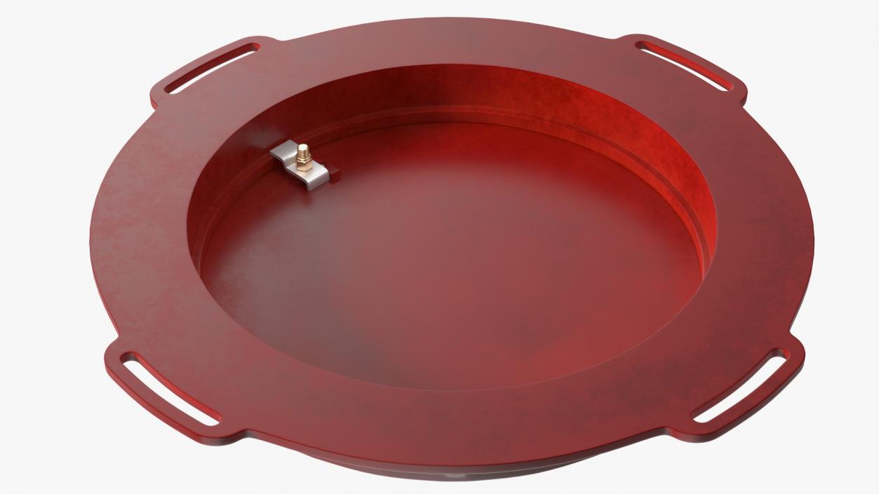 Fiberglass Manhole Red 3D