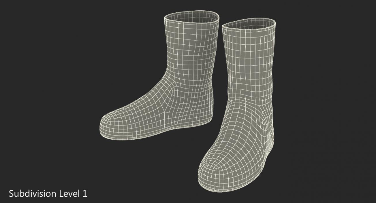 Rubber Safety Boots 3D model