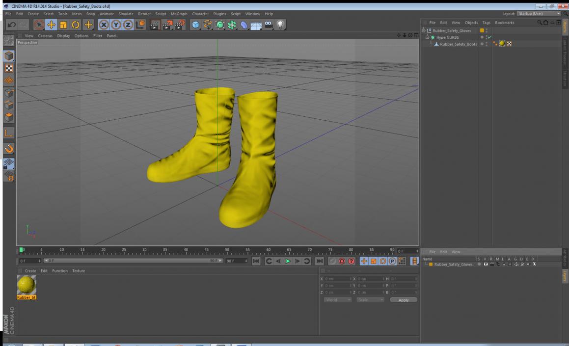 Rubber Safety Boots 3D model