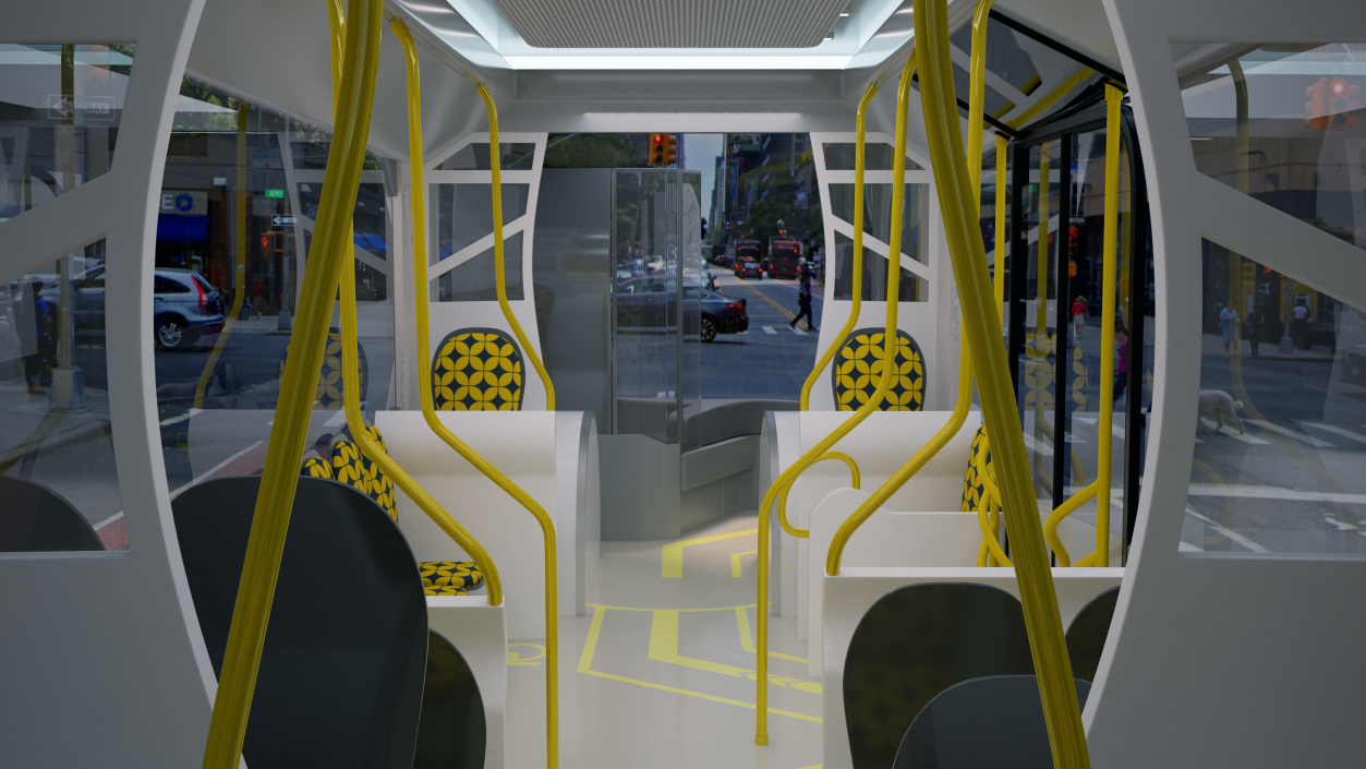 3D model Futuristic Electric Bus Concept White Rigged for Maya 2