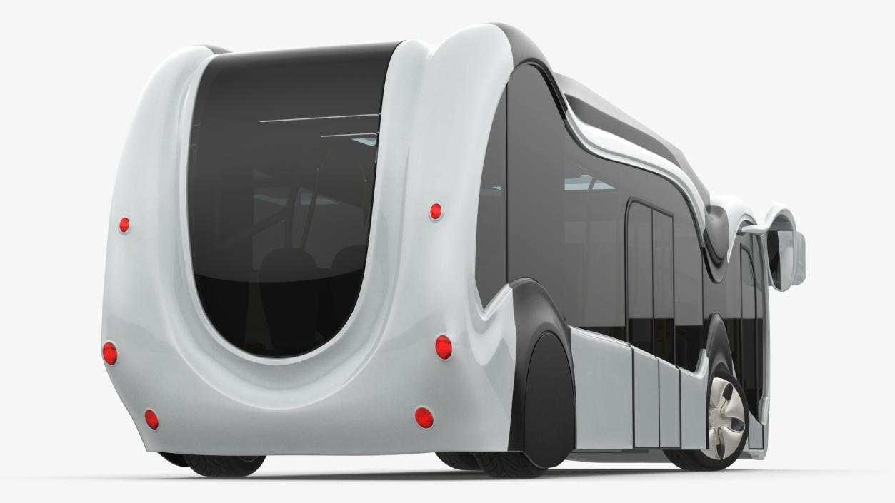 3D model Futuristic Electric Bus Concept White Rigged for Maya 2