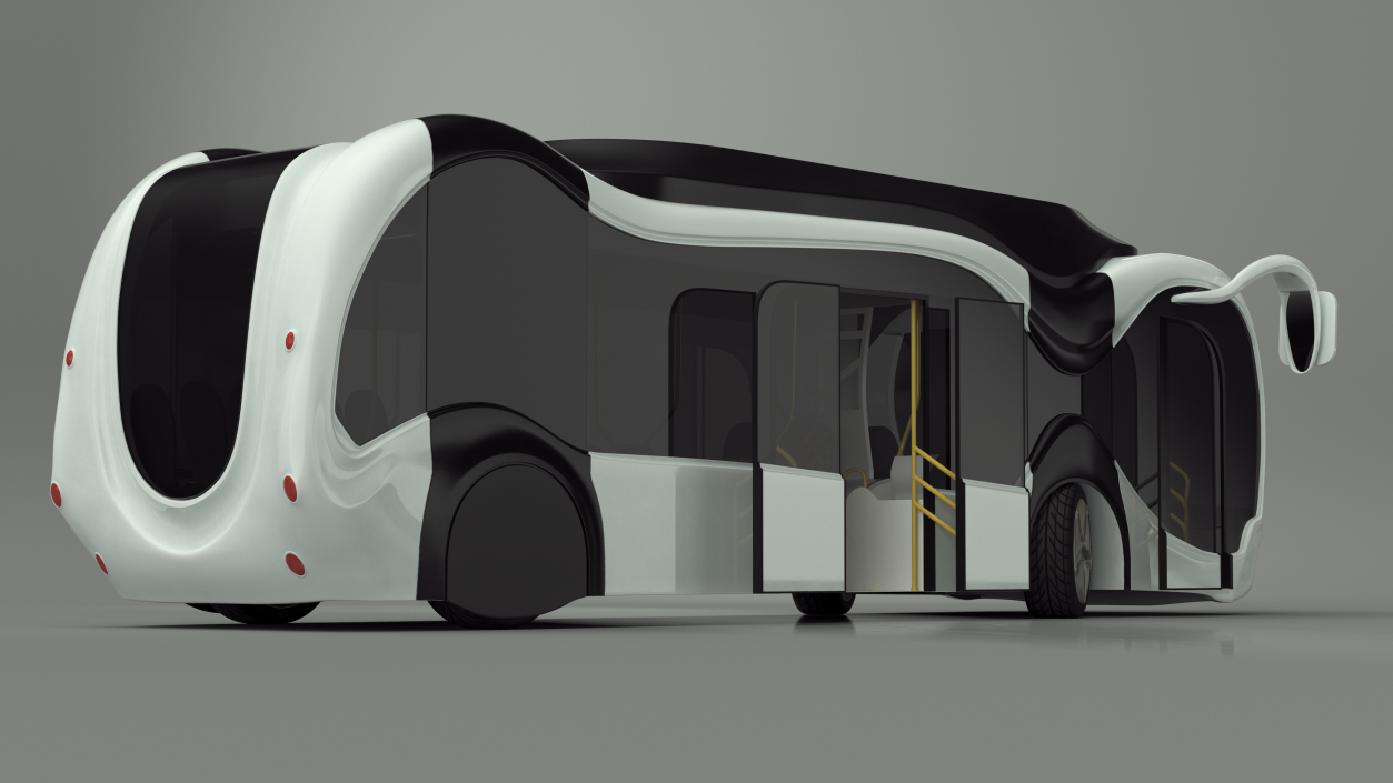 3D model Futuristic Electric Bus Concept White Rigged for Maya 2