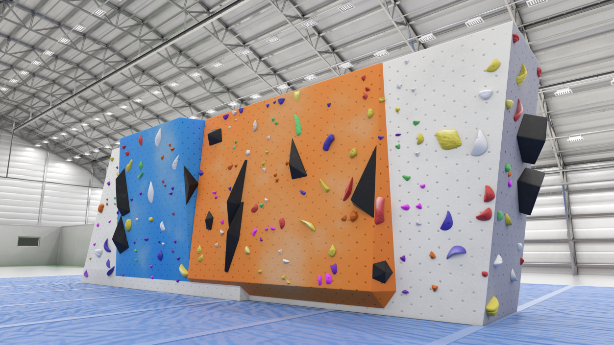 3D model Small Bouldering Climbing Wall