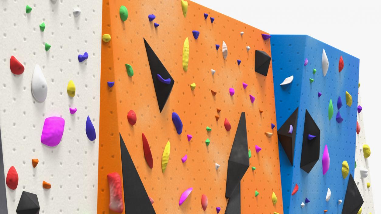 3D model Small Bouldering Climbing Wall