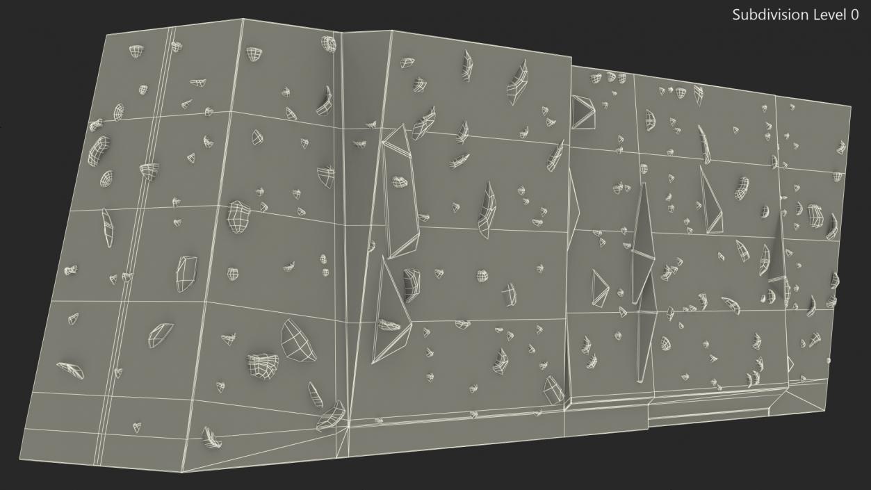 3D model Small Bouldering Climbing Wall