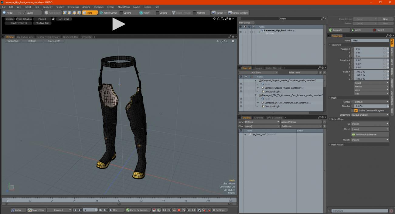 Lacrosse Hip Boot 3D