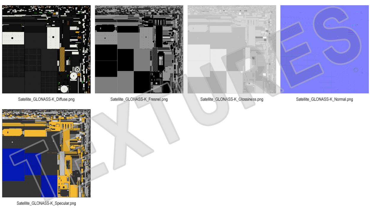 Satellite GLONASS-K 3D model