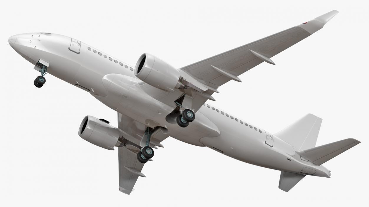 3D Airbus A220 100 Detailed Interior Generic