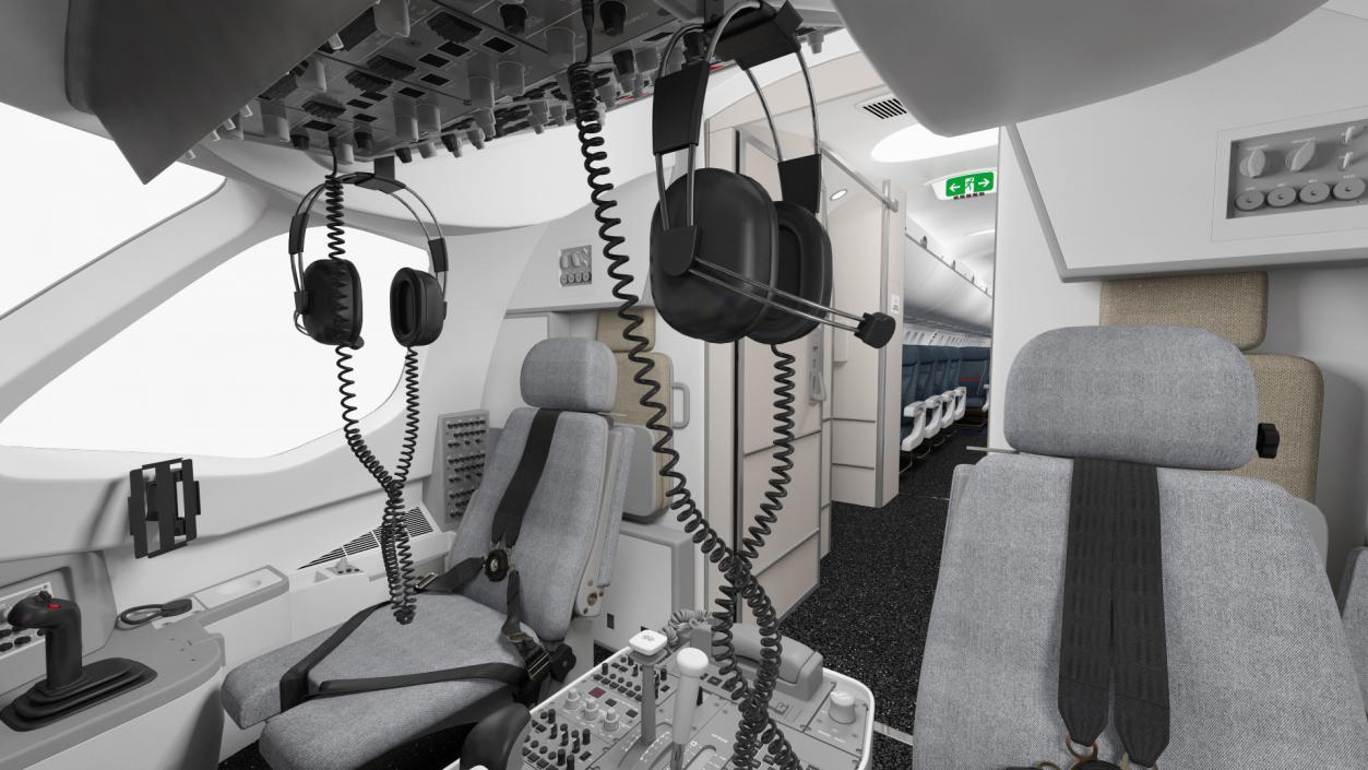 3D Airbus A220 100 Detailed Interior Generic