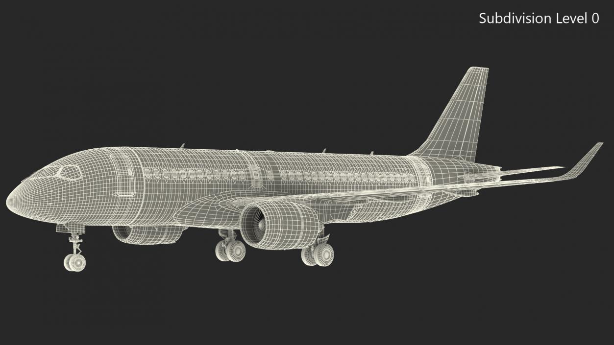 3D Airbus A220 100 Detailed Interior Generic