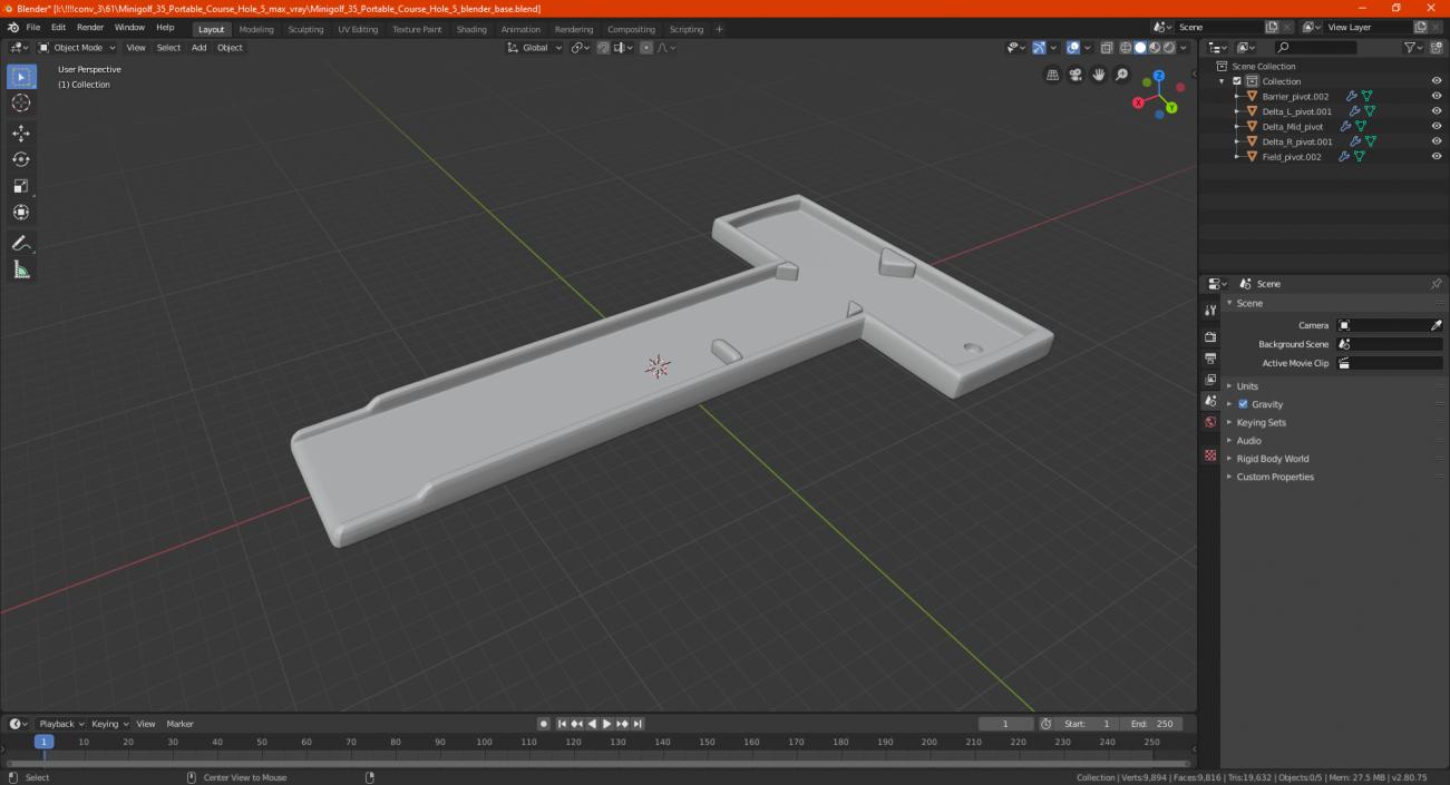 Minigolf 35 Portable Course Hole 5 3D model