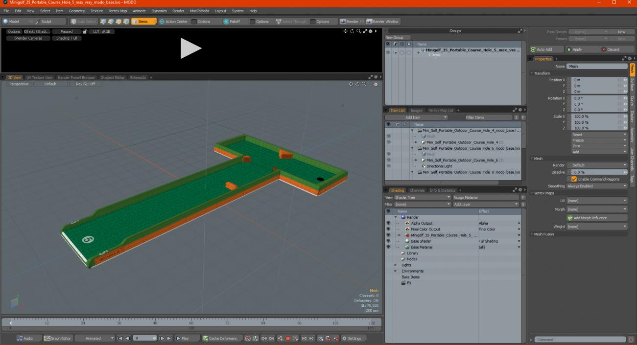 Minigolf 35 Portable Course Hole 5 3D model