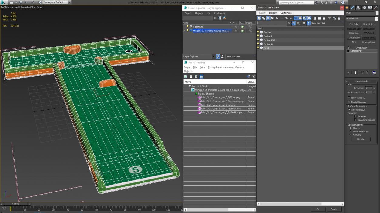 Minigolf 35 Portable Course Hole 5 3D model