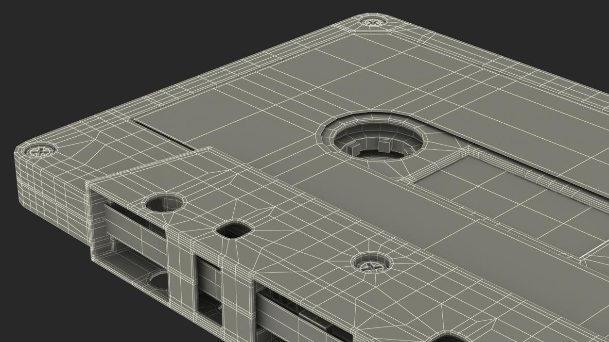 Black Cassette Tape 3D model