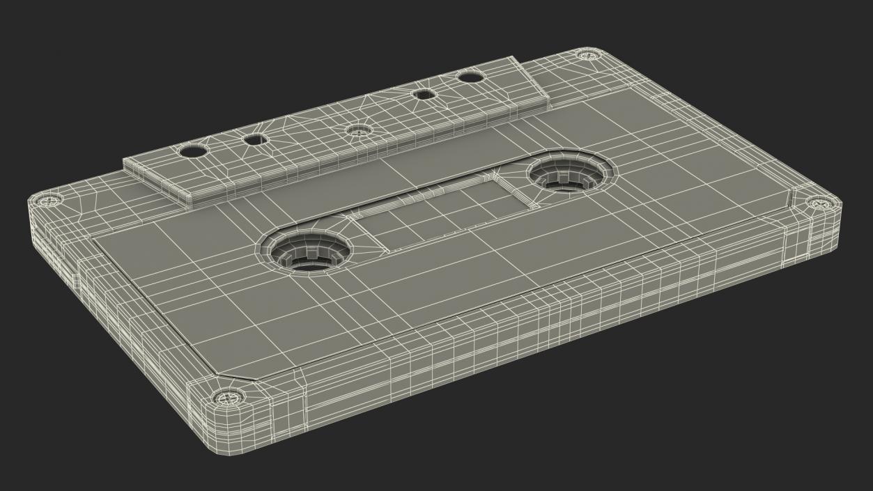 Black Cassette Tape 3D model