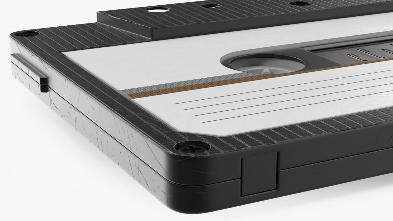 Black Cassette Tape 3D model