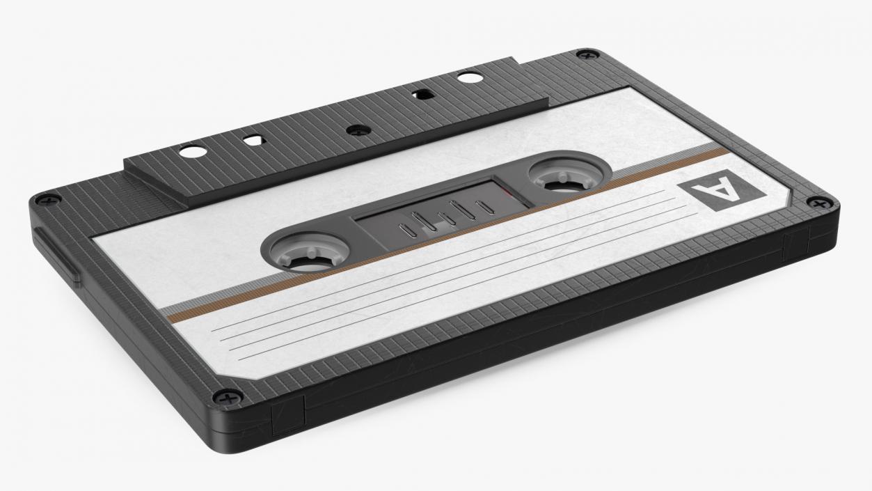 Black Cassette Tape 3D model