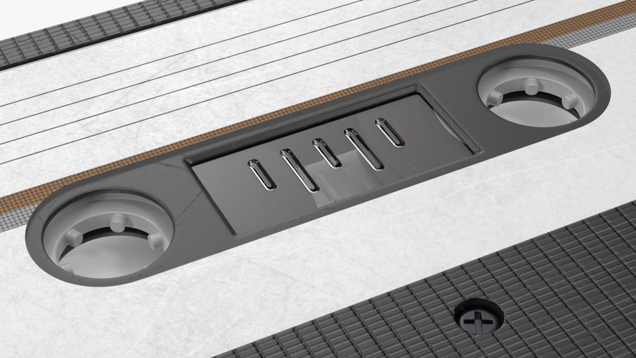 Black Cassette Tape 3D model