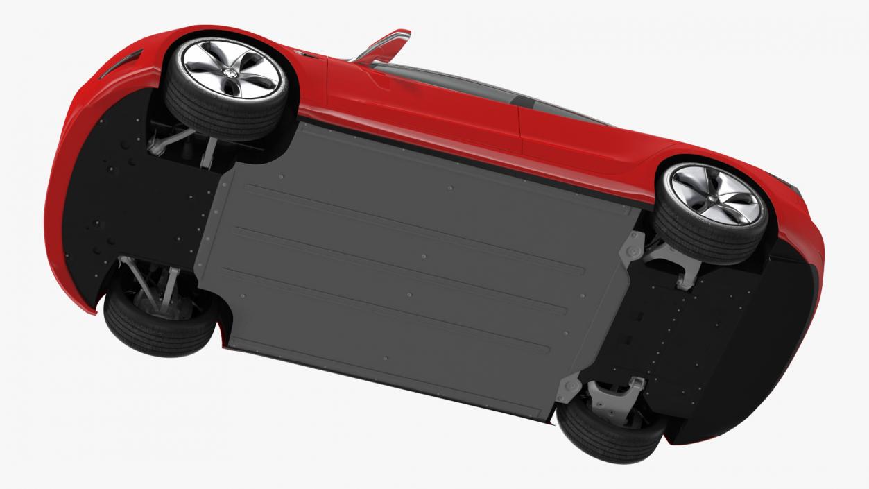 Tesla with Aero Wheel Cower Accessories 3D model