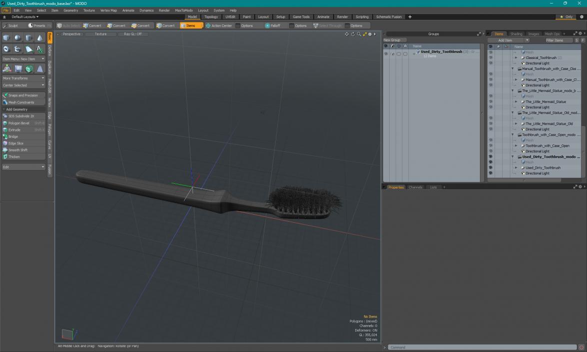 3D model Used Toothbrush