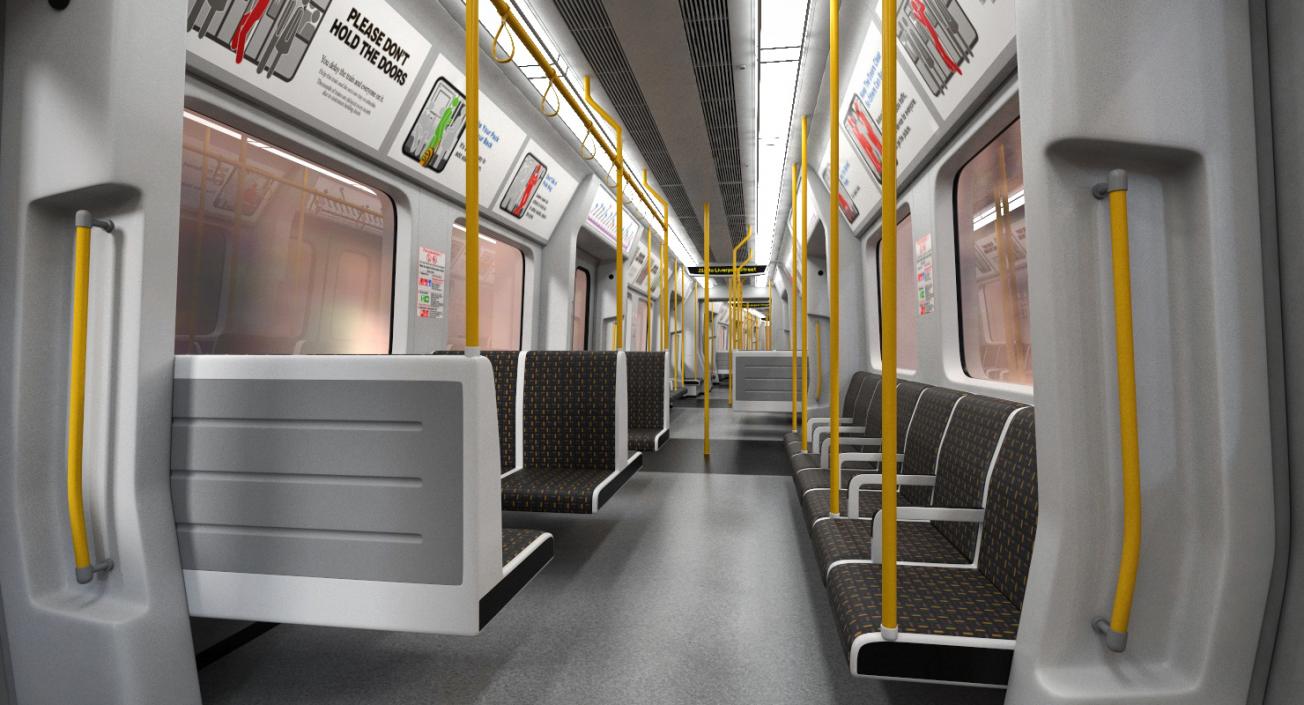 London Subway S8 Wagon 3D