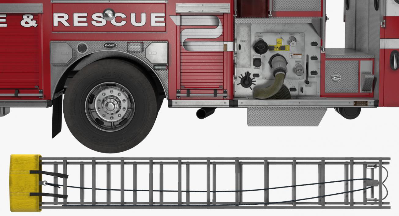 Rigged Pumper Truck and Firefighters Collection 3D